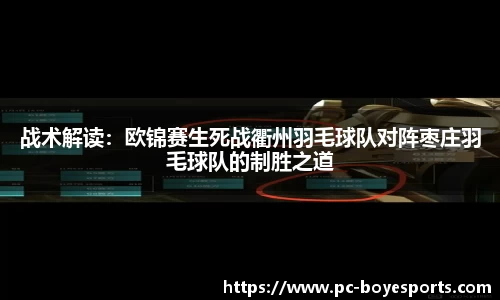 战术解读:欧锦赛生死战衢州羽毛球队对阵枣庄羽毛球队的制胜之道
