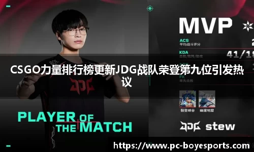 CSGO力量排行榜更新JDG战队荣登第九位引发热议